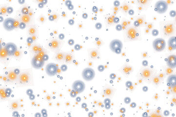 Christmas glittering stars particles celebration overlay on transparent background 