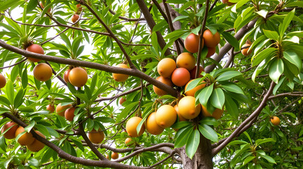 Camu camu (Myrciaria dubia): A fruit-bearing tree from the Myrtaceae family thriving along riverbanks in the Amazon region