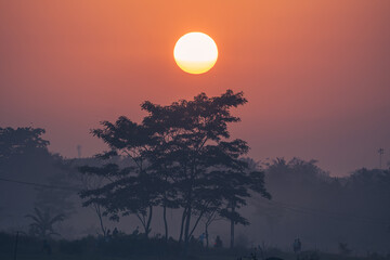 sunrise over the mountains