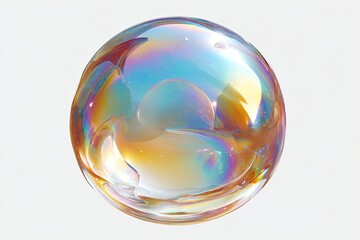 Irridescent sphere, swirling colors