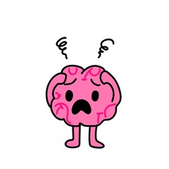 Brain Mascot Cartoon Artwork illustration 