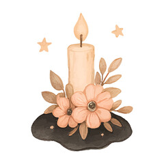candles and flowers