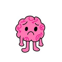 Human Brain Character Drawing Art