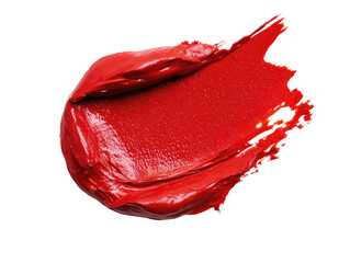 Red lipstick smear, close-up