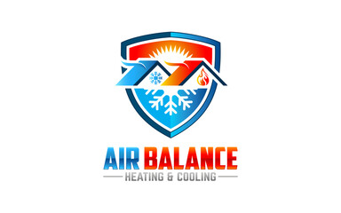 Illustration graphic vector of heating, and cooling business logo design template