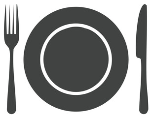 Iconic flatware and plate setting representing dining and meals