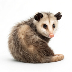 ferret on white background