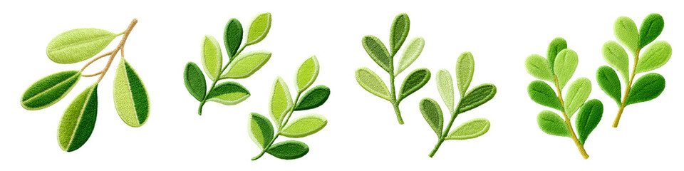 Watercolor Green Leaf Collection: Botanical Illustrations for Natural Designs