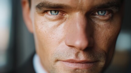 Fototapeta premium A portrait of a male insurance agent, a scene of a professional service occupation.