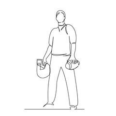 One continuous single drawing line art doodle player, sport, football, american, helmet. Isolated flat illustration hand draw contour on a white background
