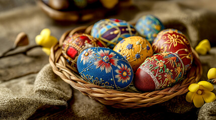 Fototapeta premium colorful easter eggs candy