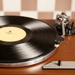 Retro Vinyl on Turntable