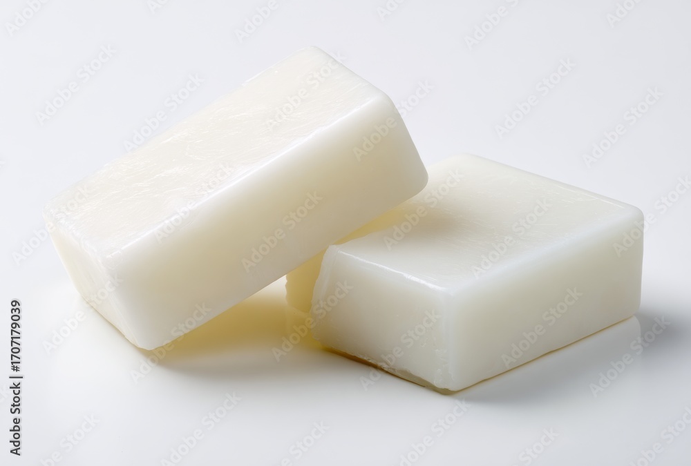 Poster two off white textured rectangular blocks on white background