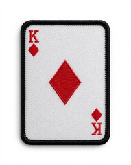Obraz premium cloth patch J diamonds, cloth patch Q diamonds, cloth patch K diamonds, cloth patch A diamonds, embroidery J diamonds, embroidery Q diamonds, embroidery K diamonds, embroidery A diamonds, stitching, t