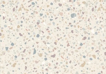 Terrazzo Seamless Pattern with Neutral Pastel Colors