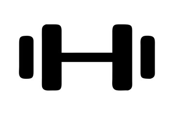 A black dumbbell, fitness equipment