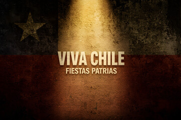 Viva Chile Fiestas Patrias: Patriotic Flag Background