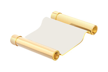 Ancient scroll with golden rods