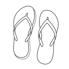 flipflops, icon, vector, sandals, outline, footwear, beach, summer, casual, shoes, graphic, illustration, design, vacation, travel, comfort, tropical, sole, straps, open, minimal, clipart, silhouette,