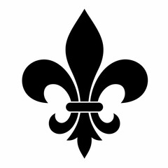 fleurdelis, icon, vector, symbol, silhouette, emblem, royal, vintage, design, heraldic, decorative, classic, traditional, french, medieval, nobility, crest, insignia, outline, graphic, illustration, e