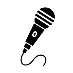 microphone, icon, vector, audio, mic, silhouette, music, podcast, sound, vocal, media, device, broadcast, singing, concert, performance, equipment, speaker, technology, wire, cable, song, voice, studi