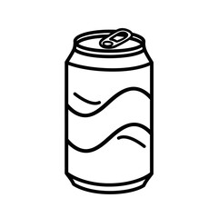 soda, can, icon, vector, beverage, drink, outline, refreshment, cola, fizzy, tin, pop, carbonated, soft, container, packaging, cold, liquid, aluminum, illustration, graphic, clipart, silhouette, desig