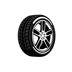tire, wheel, icon, vector, rim, car, vehicle, auto, transportation, rubber, silhouette, outline, graphic, design, illustration, automotive, traction, tread, black, round, tool, part, motion, garage, s