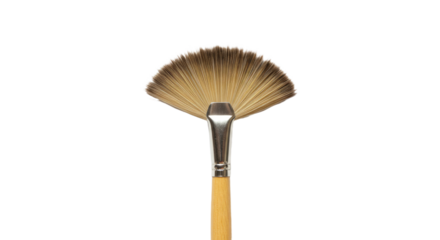 Artist paintbrush fan brush handle wooden.