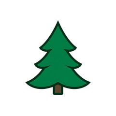 A unique icon of a Christmas Tree with an isolated background