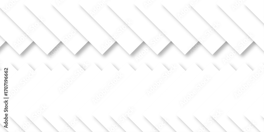 Poster modern abstract white background design with layers of textured white transparent material, minimal 