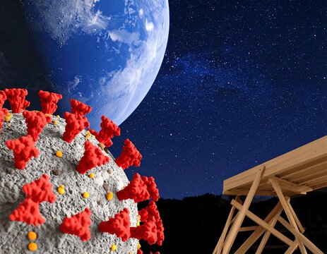 Virus and Earth in space