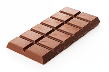 Fototapeta premium Milk chocolate bar isolated on white background
