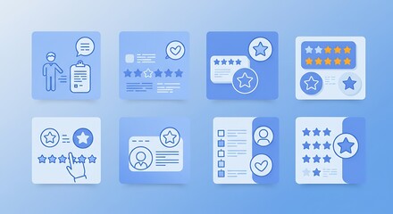 Modern Feedback and Satisfaction Icons Pack for UI/UX Applications