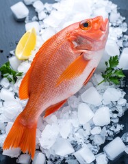 Fresh red fish on ice (1)