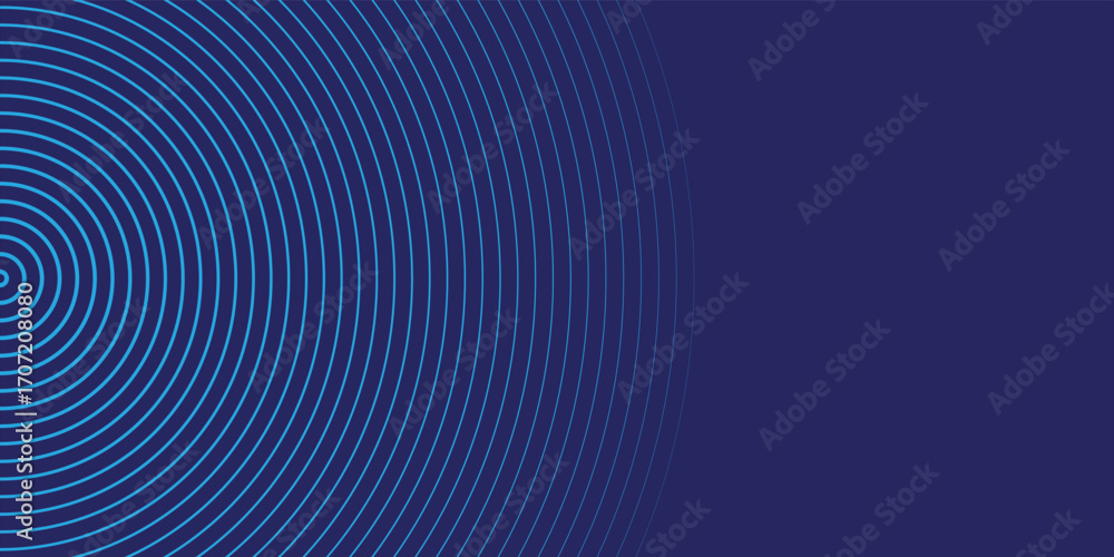 Poster top bright blue dynamic abstract vector background with diagonal lines. fast moving soft circle wave
