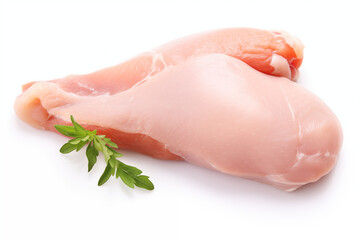 Raw chicken legs isolated on white background