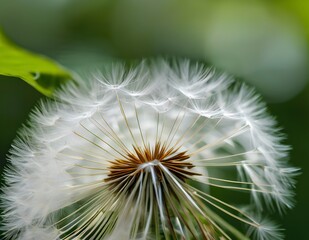 Fototapeta premium Delicate dandelion seeds in soft light