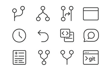 Command pull vector fork icon merge node icons control message git version