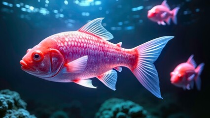 Red Fish Group Art Creative Scene