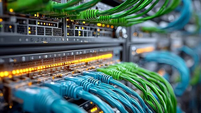 network hub and patch cables