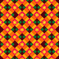seamless pattern in the traditional style of the hungarian embroidery.