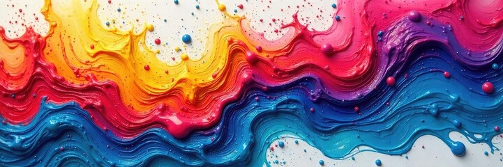 Vibrant acrylic paints explode onto canvas in a colorful, dynamic swirl of texture and hues Perfect for art, creativity, and design projects , colors, energy