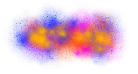 Dynamic Multicolor Dust Cloud Explosion Artwork