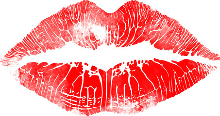 red lips print