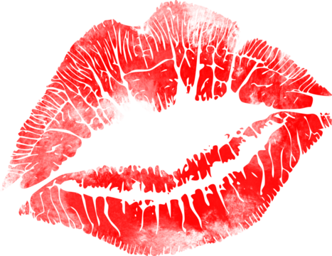 red lips print
