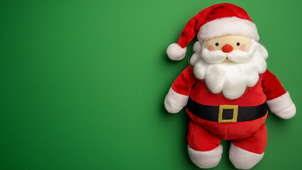 Obraz premium Santa Claus plush toy, copy space 