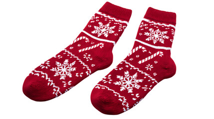 christmas socks isolated on white background