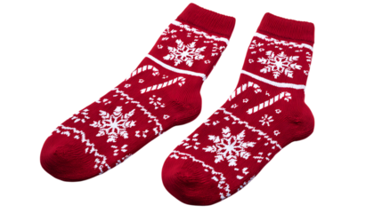 christmas socks isolated on white background