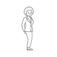 Old people black and white illustration vector image simple minimalist artwork design template