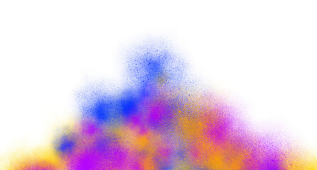 Dynamic Explosion of Bright Colorful Dust Particles